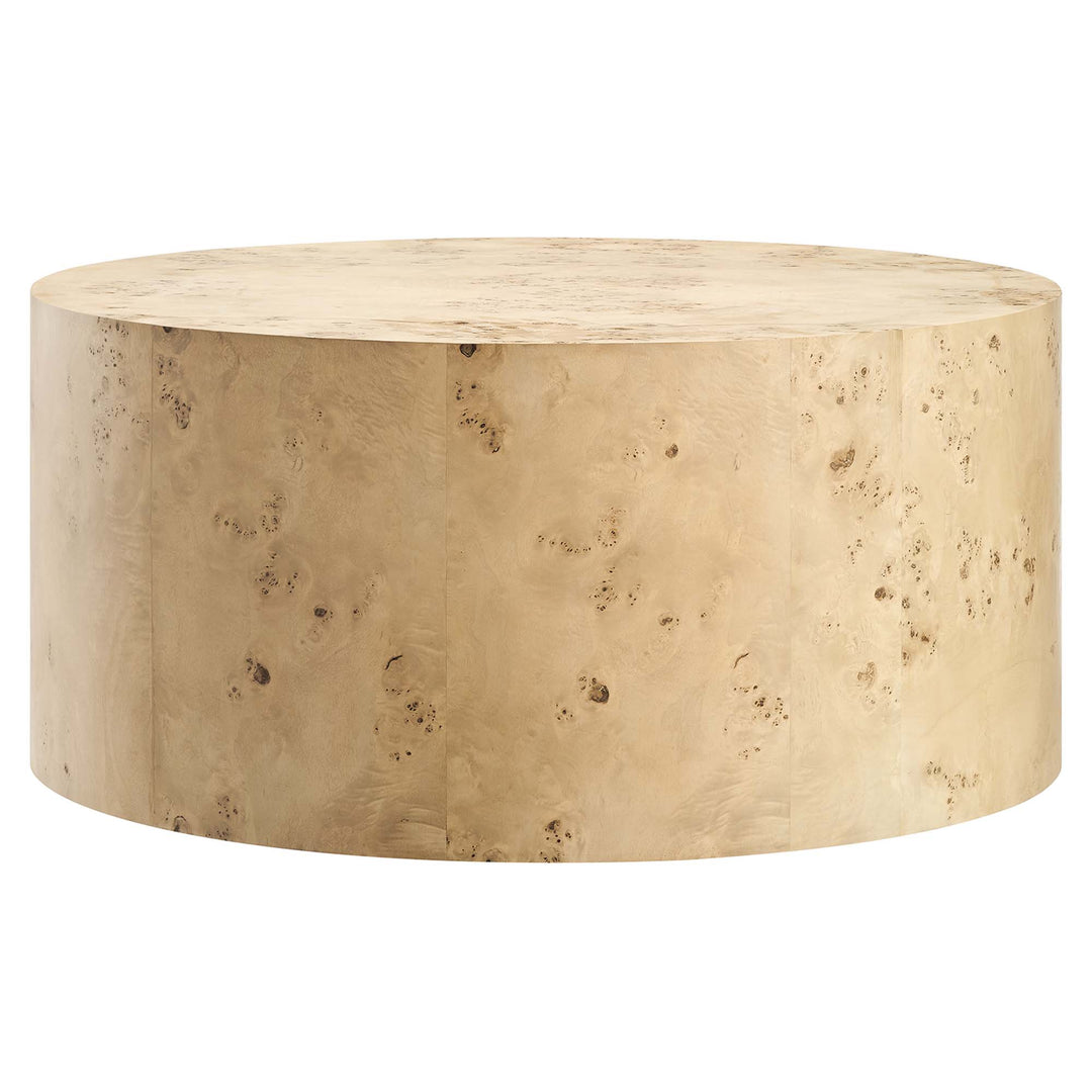 Celestial 35" Circular Burl Wood Coffee Table