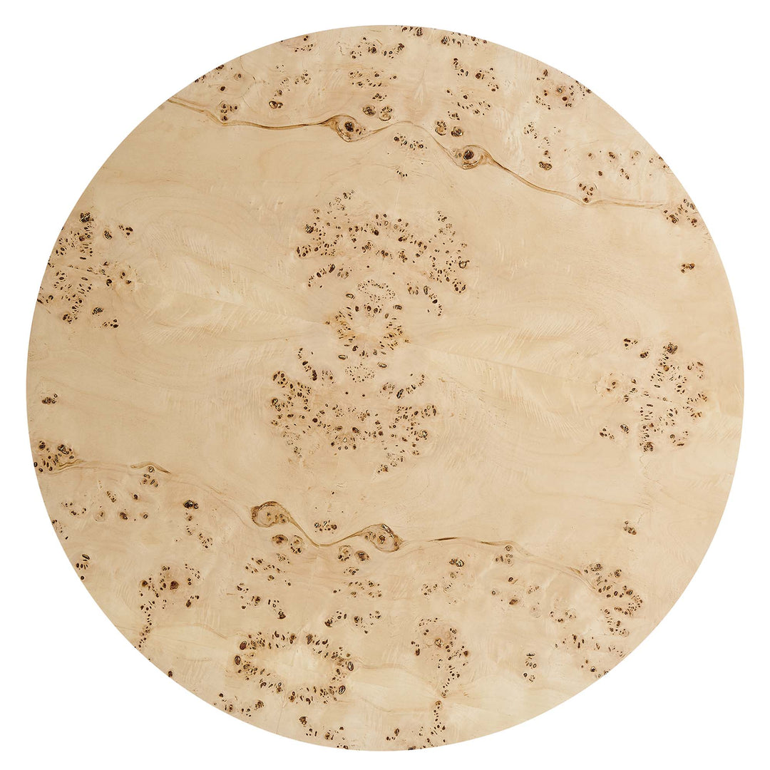 Celestial 35" Circular Burl Wood Coffee Table