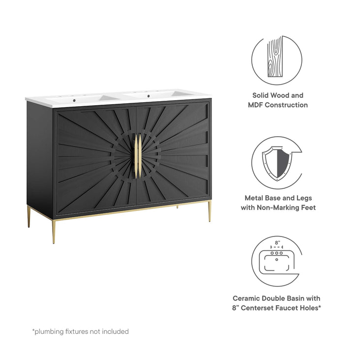 Arise 48" Double Sink Bathroom Vanity
