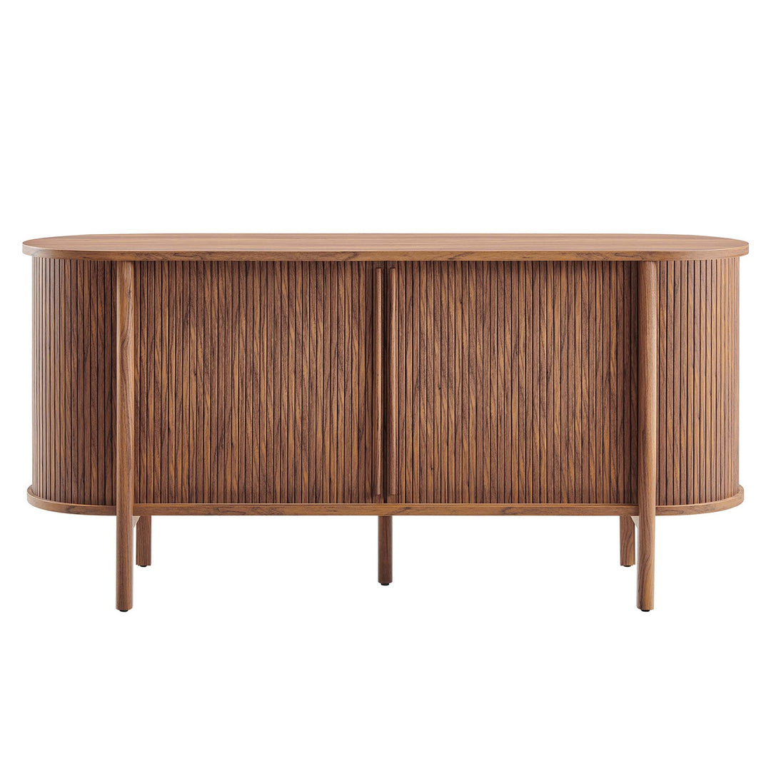 Oak Curved Sideboard