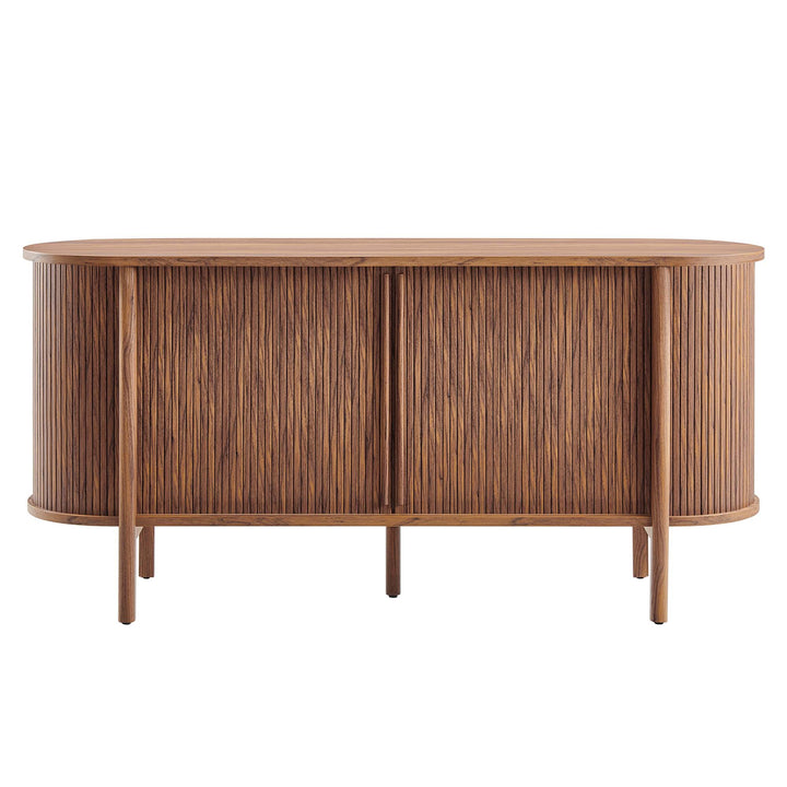 Oak Curved Sideboard