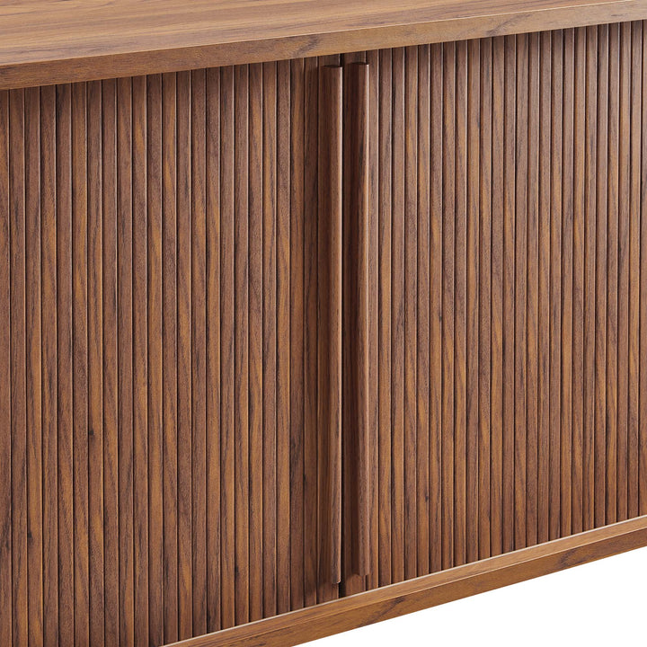 Oak Curved Sideboard