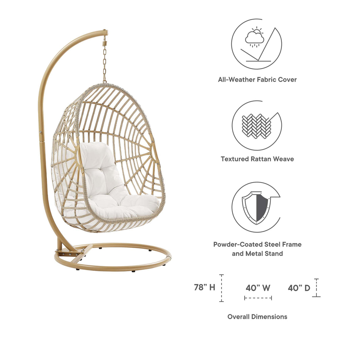 Aria Woven Rattan Outdoor Patio Hanging Chair