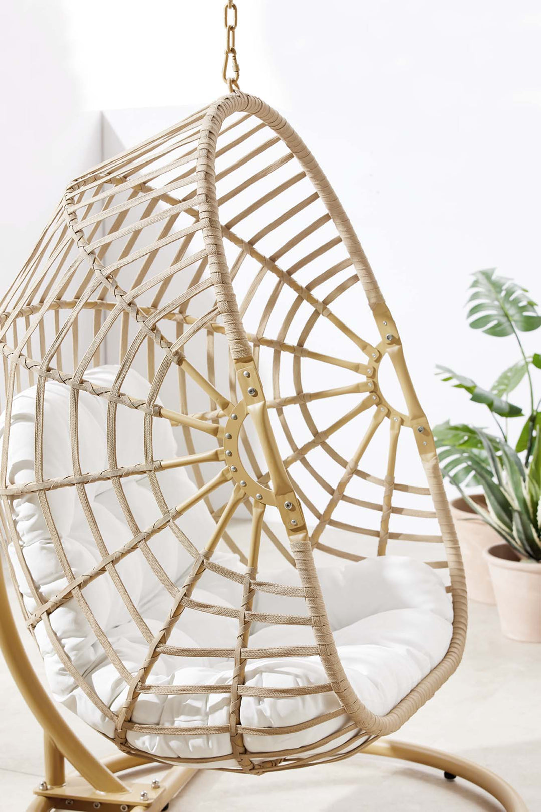 Aria Woven Rattan Outdoor Patio Hanging Chair