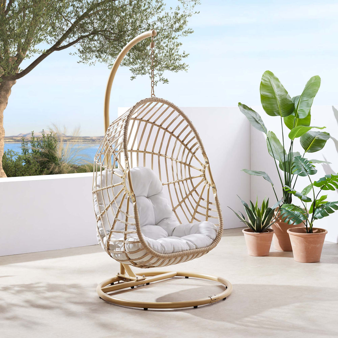 Aria Woven Rattan Outdoor Patio Hanging Chair