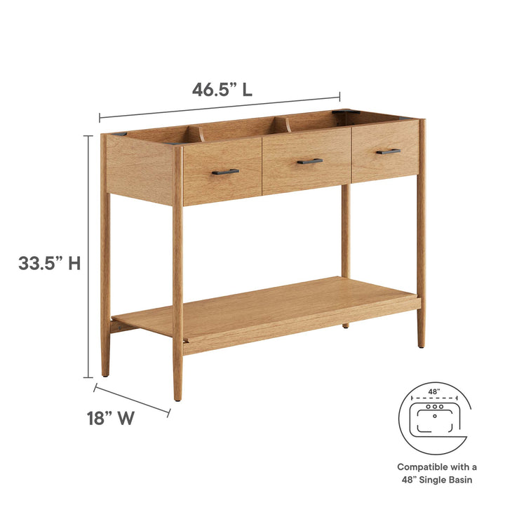 Zephyr 48" Single Sink Compatible Bathroom Vanity Cabinet