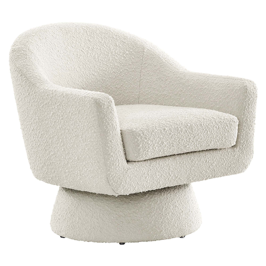 Aether Boucle Fabric Swivel Chair