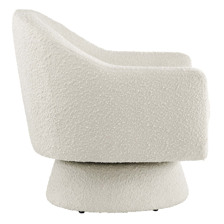 Aether Boucle Fabric Swivel Chair