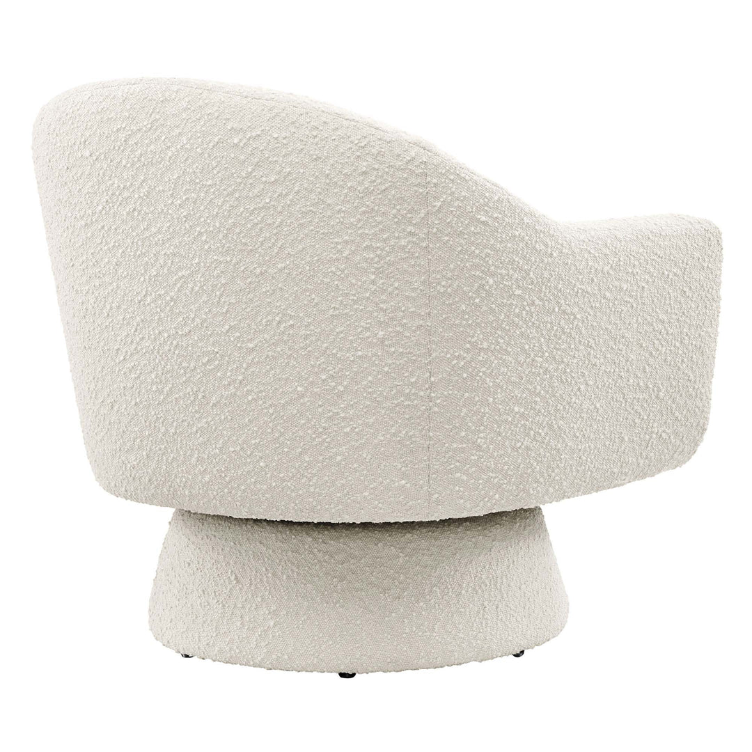 Aether Boucle Fabric Swivel Chair