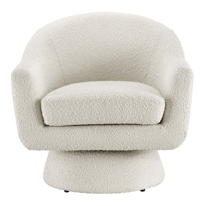 Aether Boucle Fabric Swivel Chair