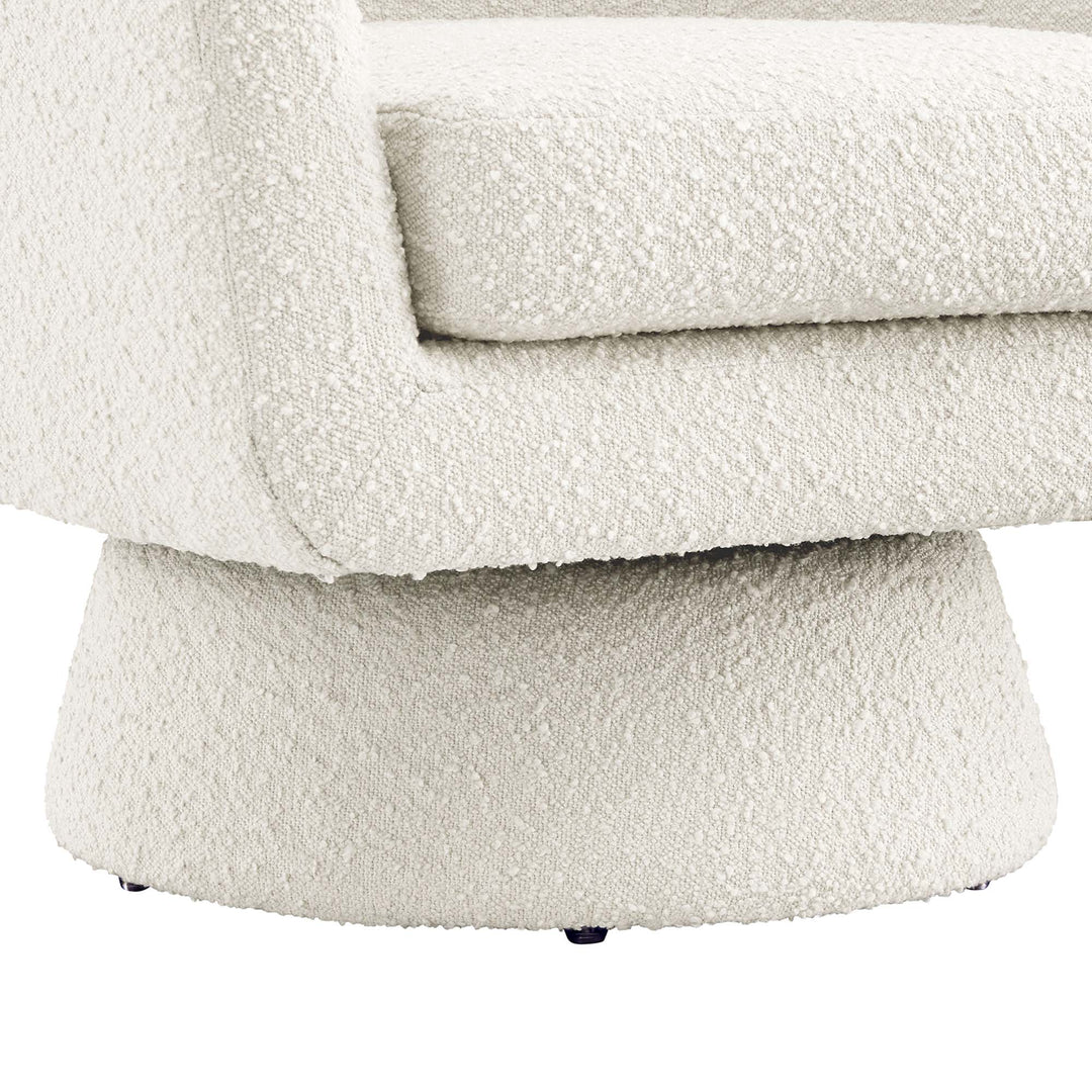 Aether Boucle Fabric Swivel Chair