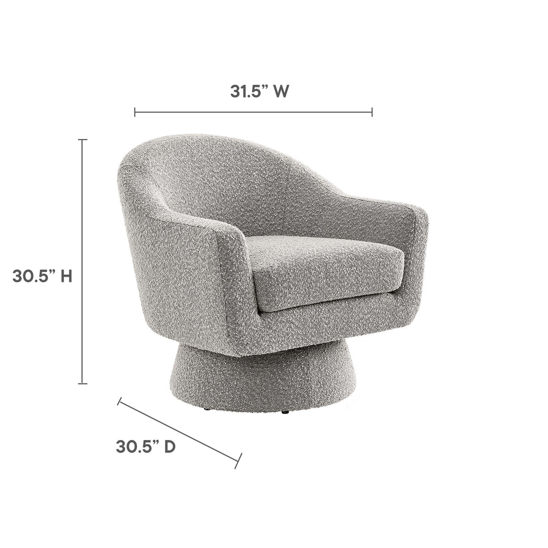 Aether Boucle Fabric Swivel Chair