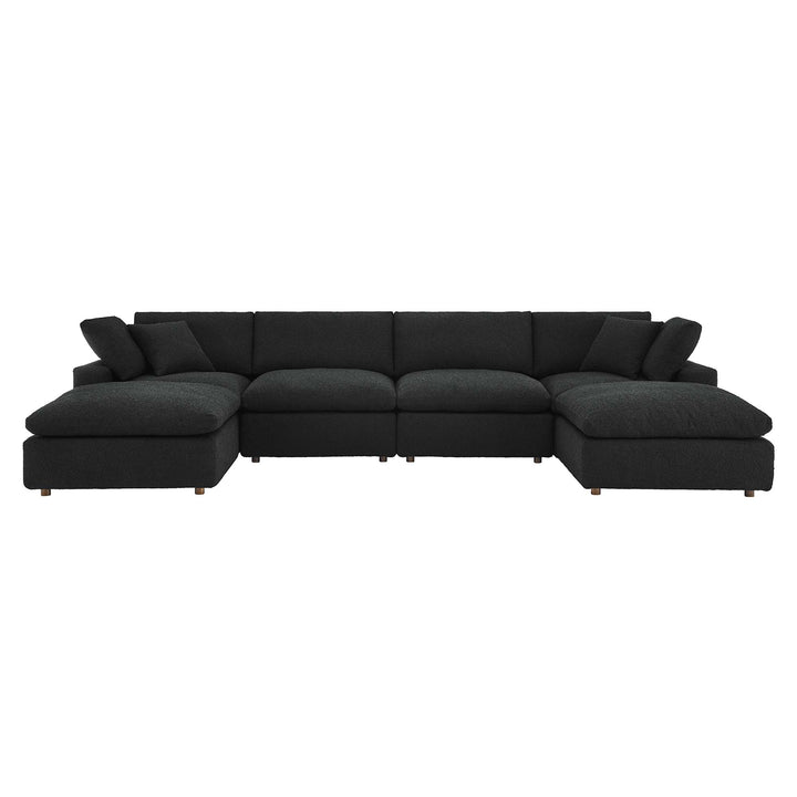 Commix 6-Piece Plush Padded Boucle Sectional Sofa