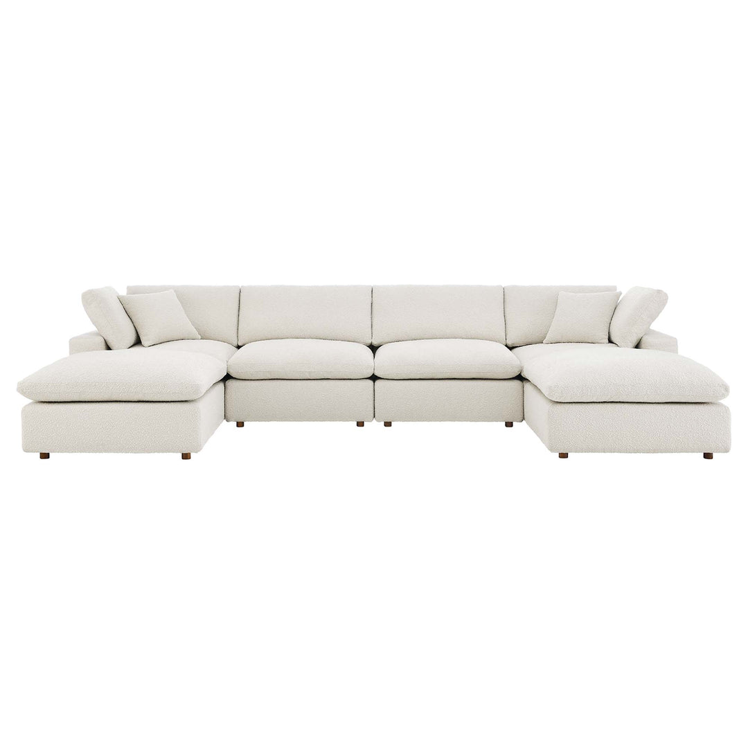 Commix 6-Piece Plush Padded Boucle Sectional Sofa