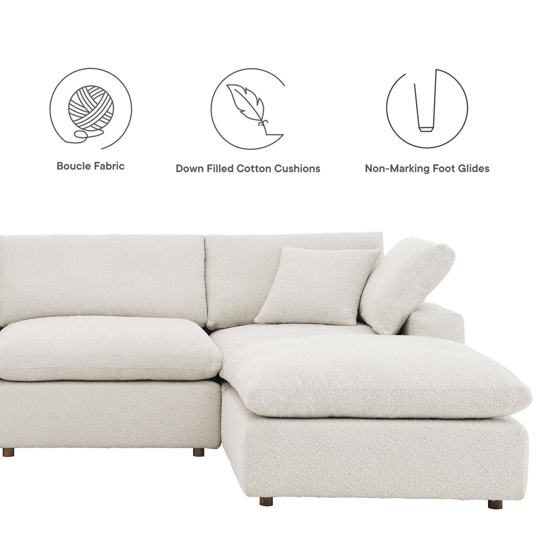 Commix 6-Piece Plush Padded Boucle Sectional Sofa