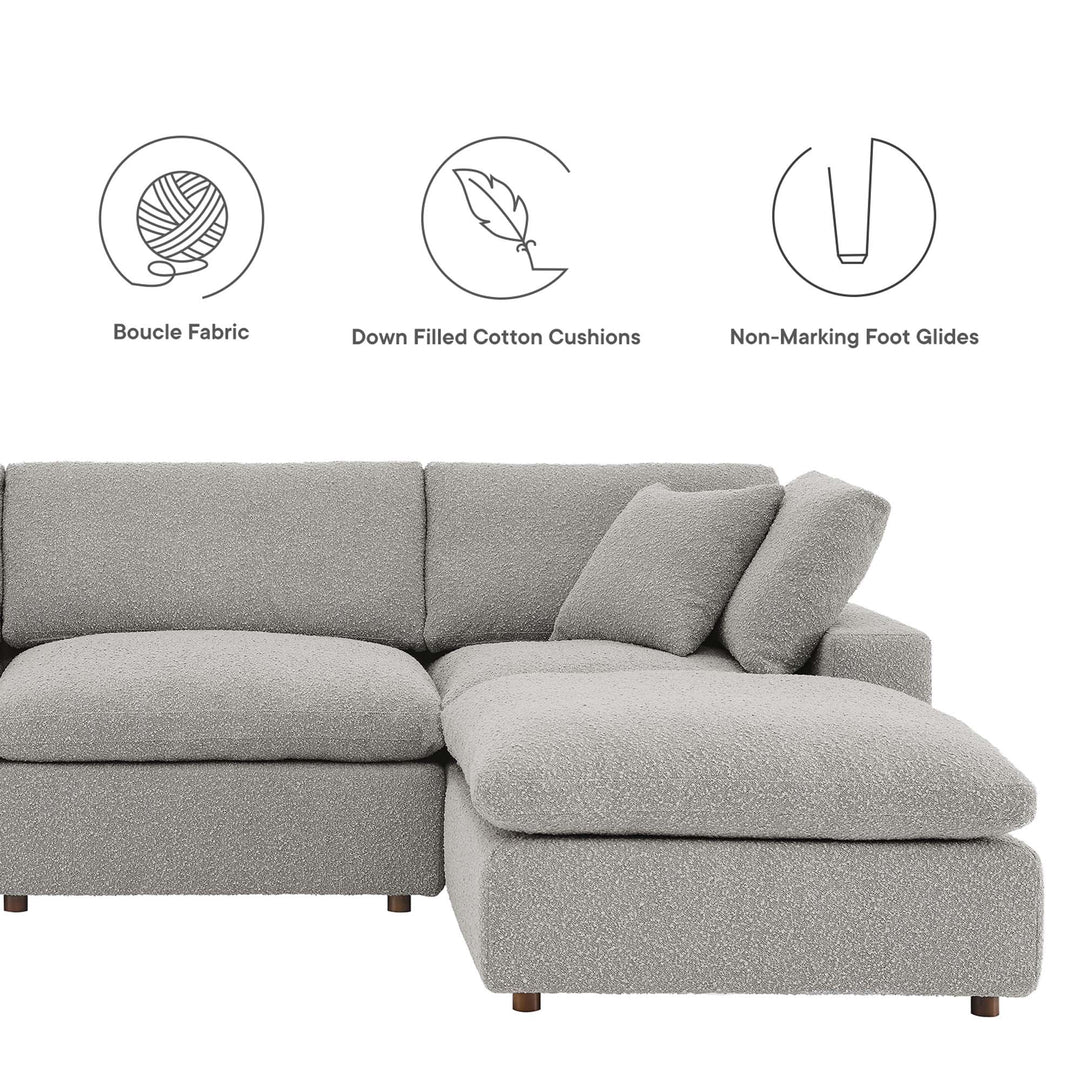 Commix 6-Piece Plush Padded Boucle Sectional Sofa