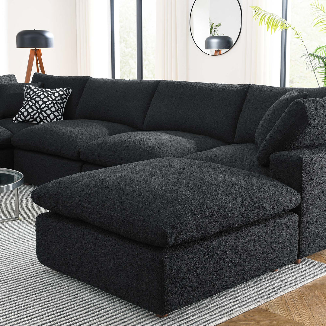 Cascade 7-Piece Cozy Curved Boucle Sectional Sofa