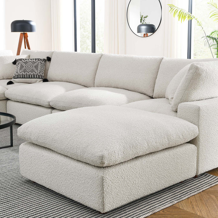 Cascade 7-Piece Cozy Curved Boucle Sectional Sofa