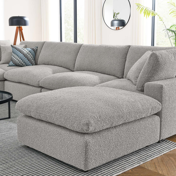 Cascade 7-Piece Cozy Curved Boucle Sectional Sofa