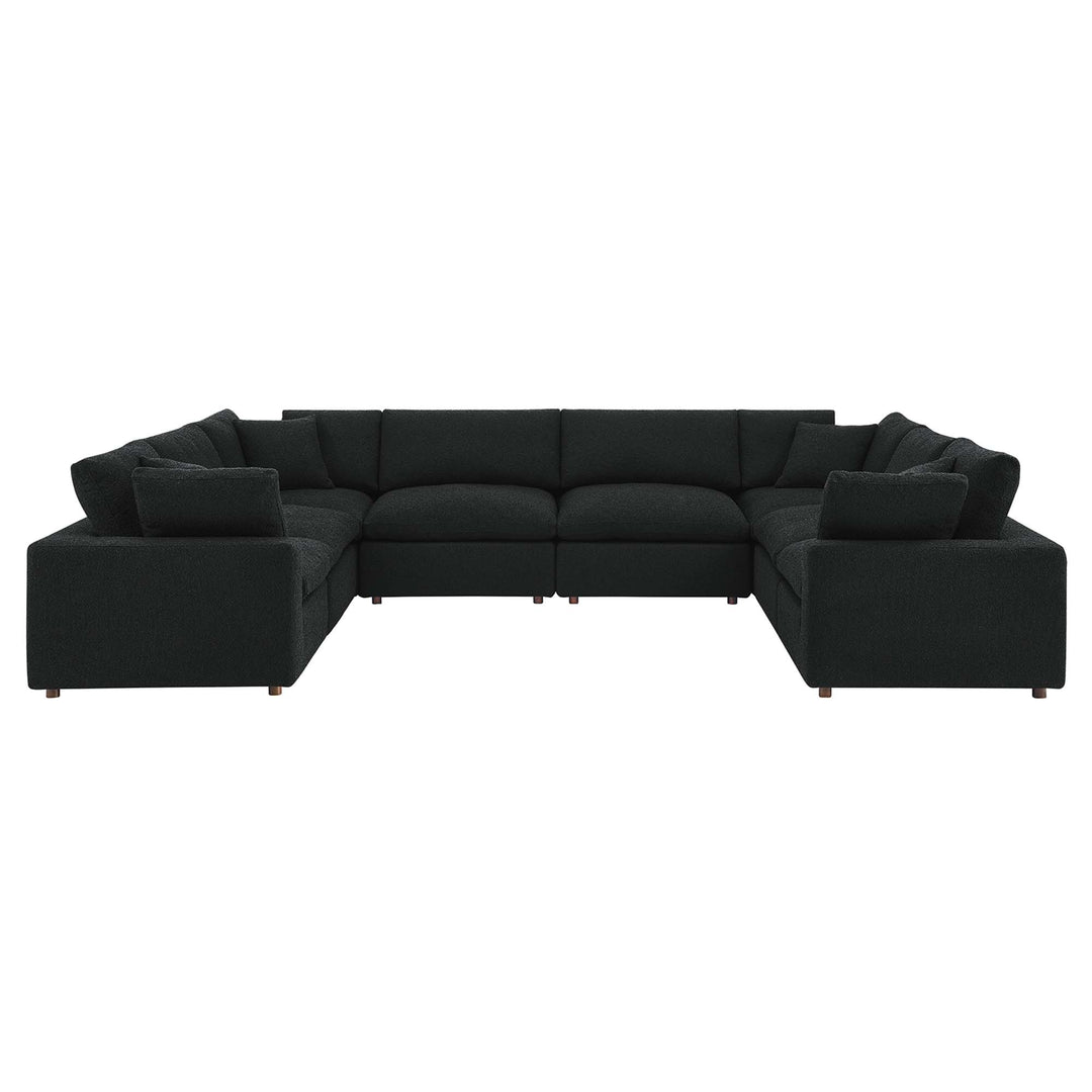 Commix 8-Piece Deluxe Down Boucle Sectional Sofa