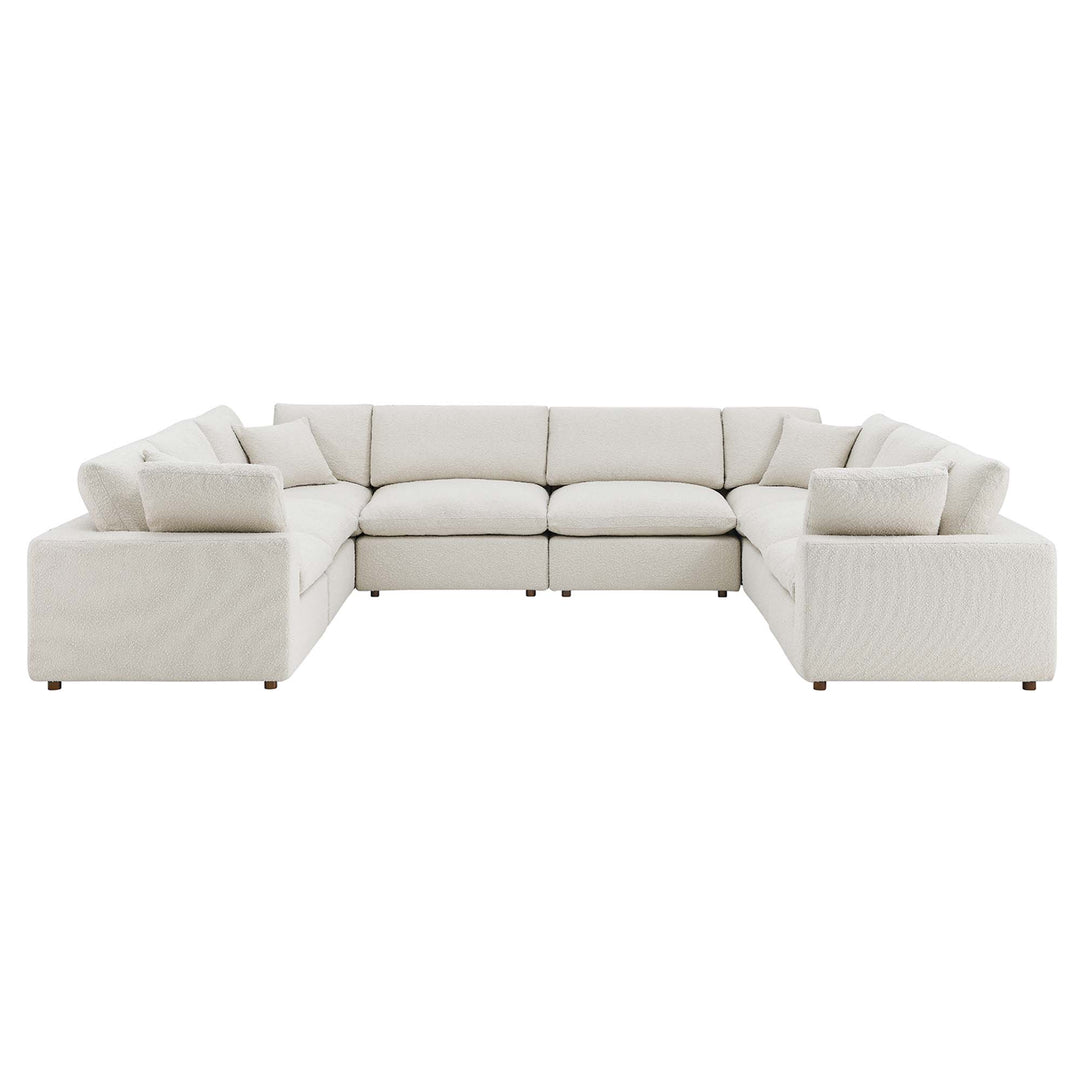 Commix 8-Piece Deluxe Down Boucle Sectional Sofa