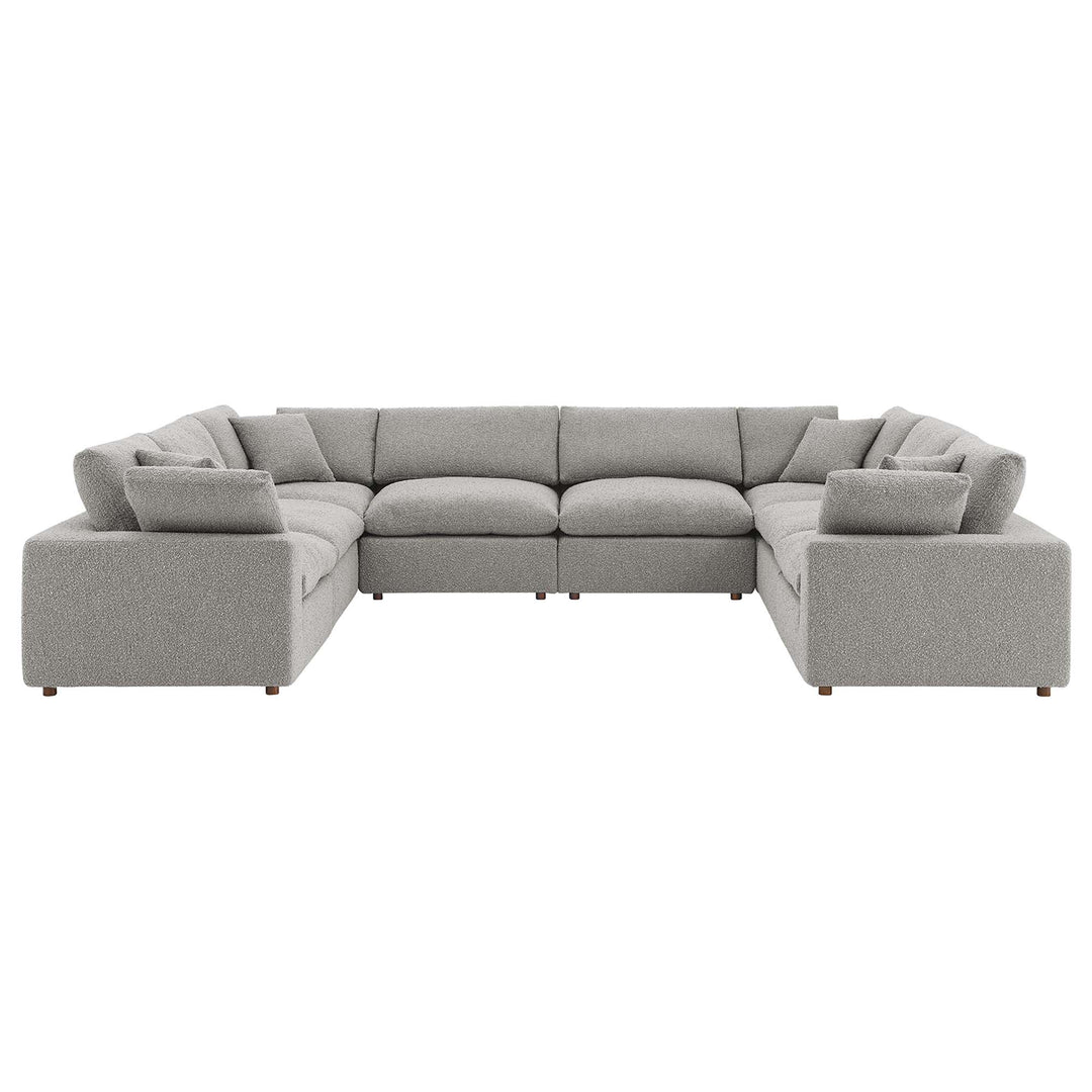 Commix 8-Piece Deluxe Down Boucle Sectional Sofa