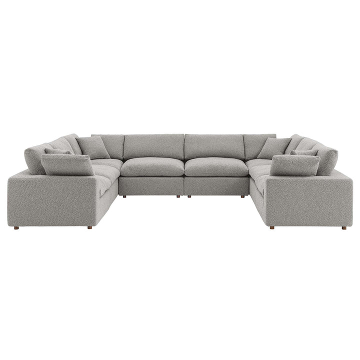 Commix 8-Piece Deluxe Down Boucle Sectional Sofa