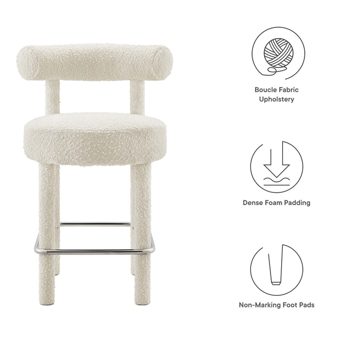 Toulouse Textured Fabric Counter Stool