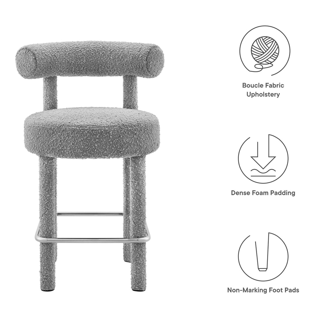 Toulouse Textured Fabric Counter Stool