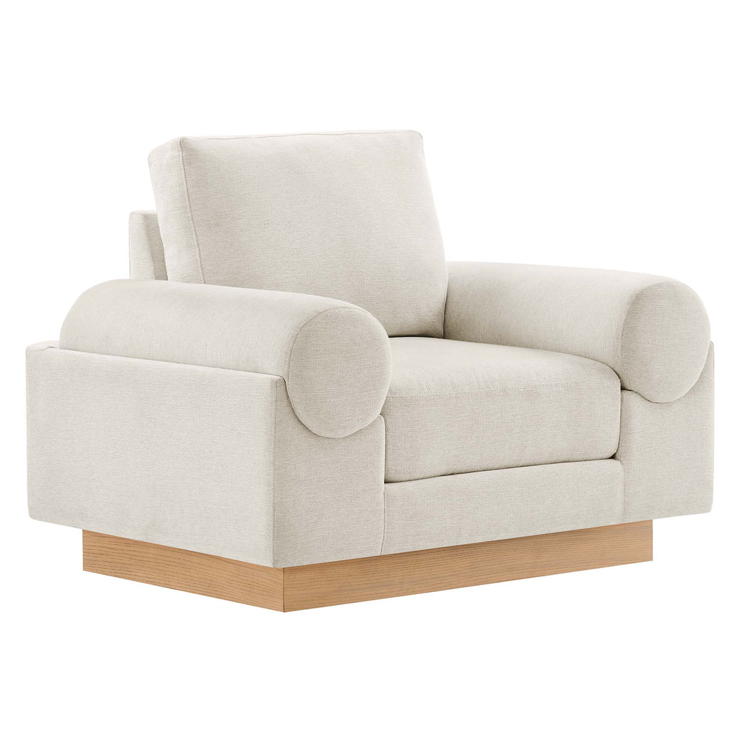 Opulent Upholstered Fabric Armchair