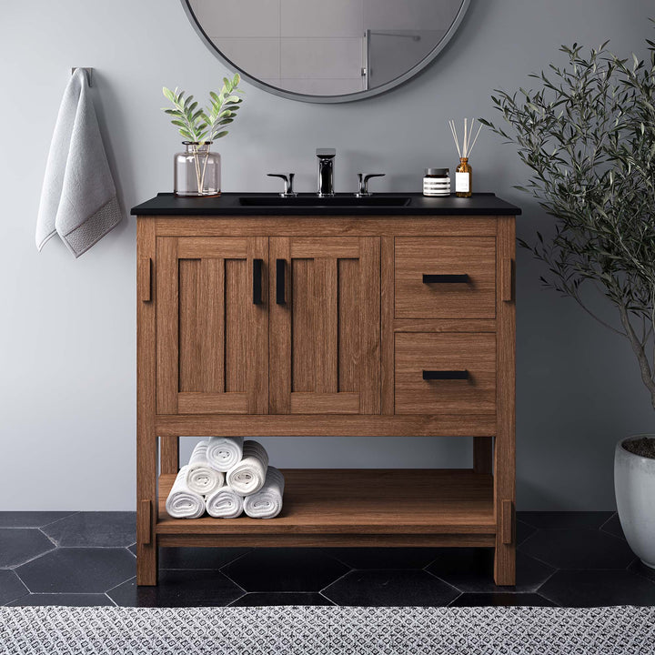 Astrid 36” Wood Bathroom Vanity Cabinet