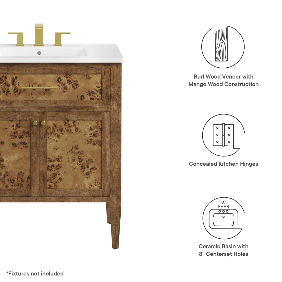 Elara 30" Wood Bathroom Vanity