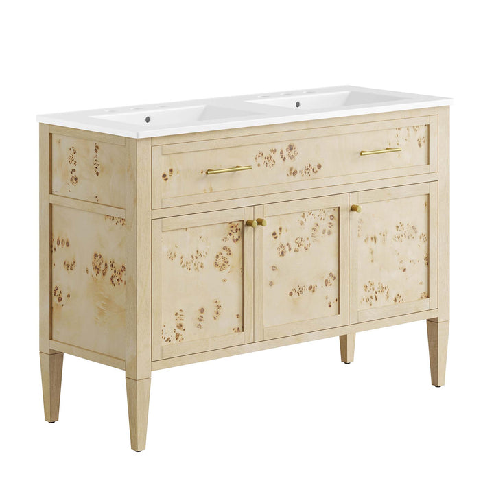 Elysian 48" Organic Aesthetic Dual Sink Vanity by Modway