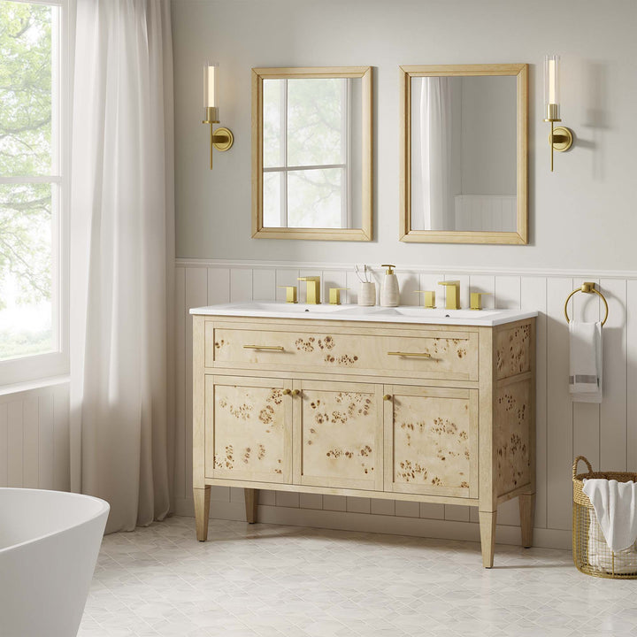 Elysian 48" Organic Aesthetic Dual Sink Vanity by Modway