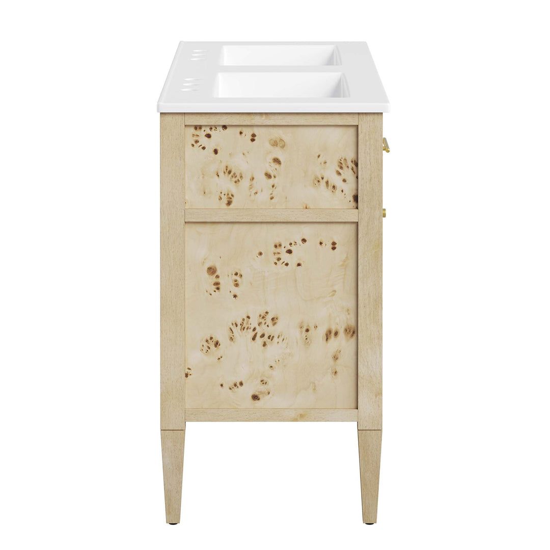 Elysian 48" Organic Aesthetic Dual Sink Vanity by Modway