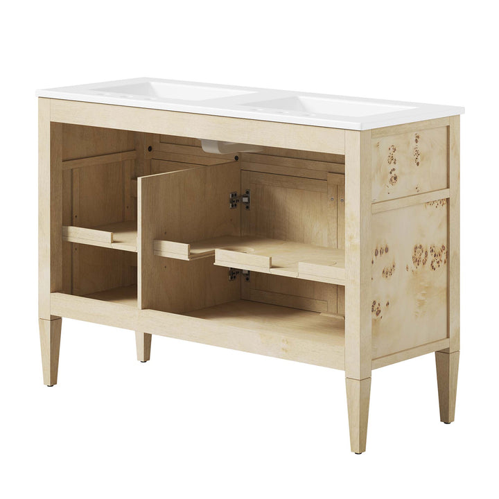 Elysian 48" Organic Aesthetic Dual Sink Vanity by Modway