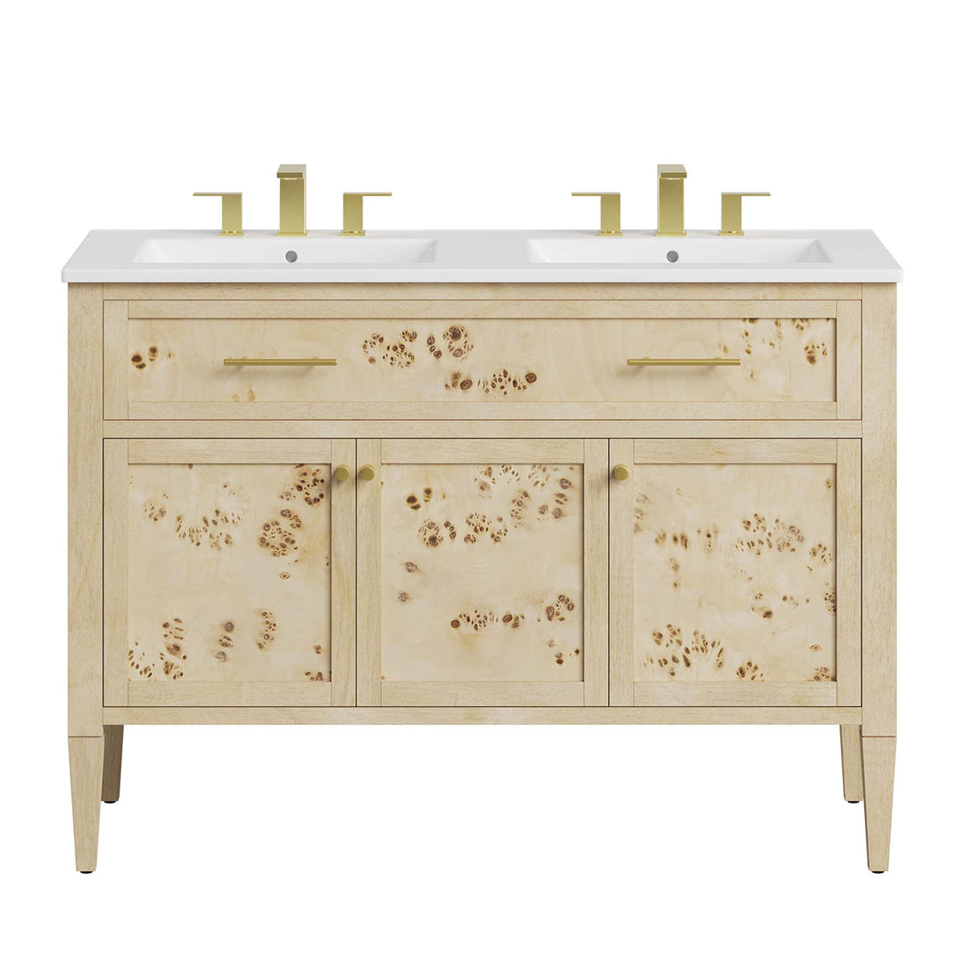 Elysian 48" Organic Aesthetic Dual Sink Vanity by Modway