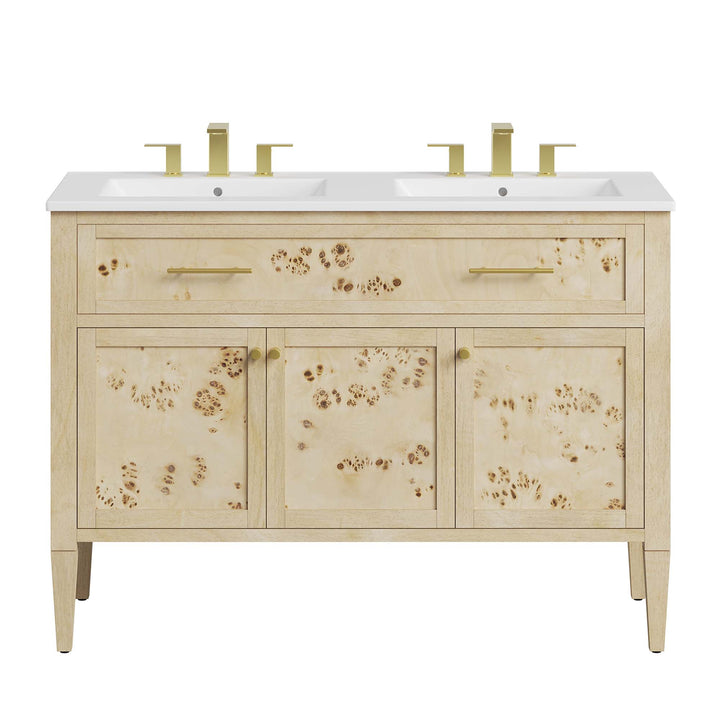 Elysian 48" Organic Aesthetic Dual Sink Vanity by Modway