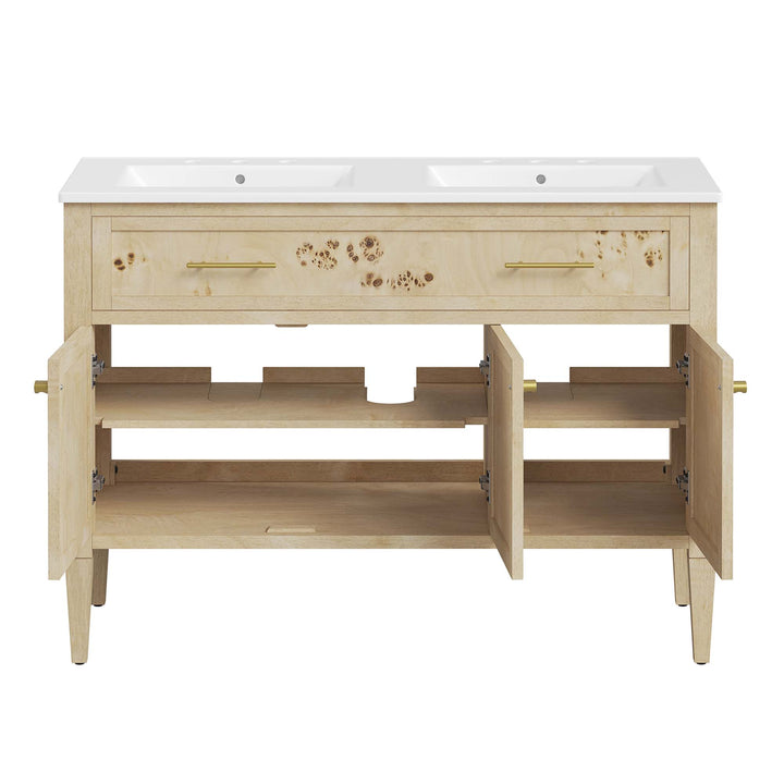 Elysian 48" Organic Aesthetic Dual Sink Vanity by Modway