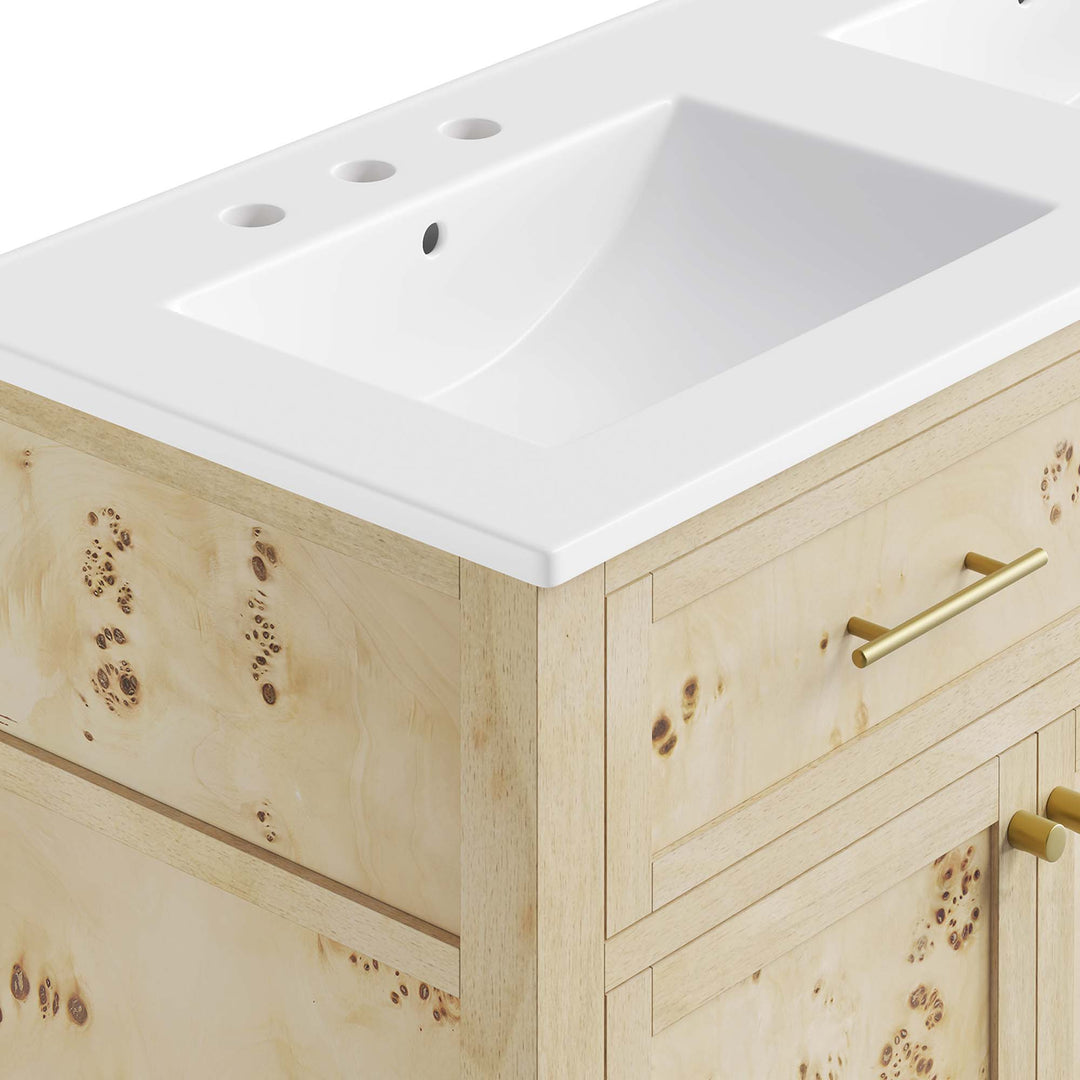 Elysian 48" Organic Aesthetic Dual Sink Vanity by Modway