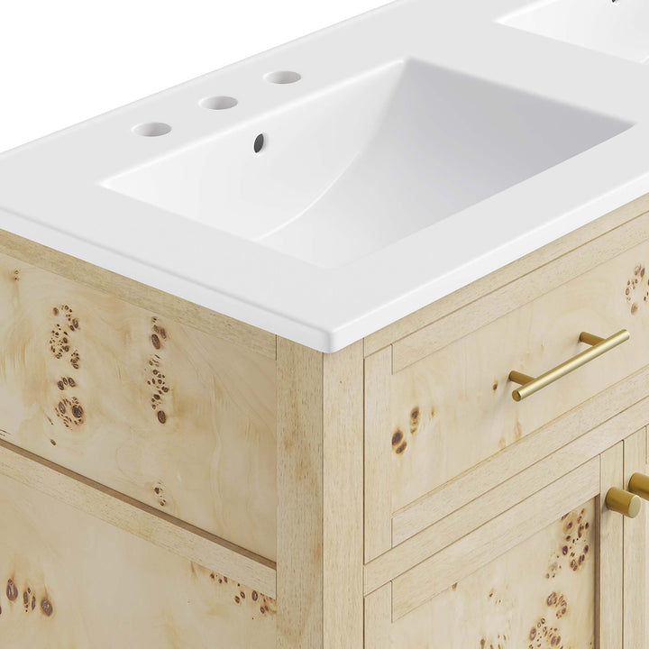 Elysian 48" Organic Aesthetic Dual Sink Vanity by Modway