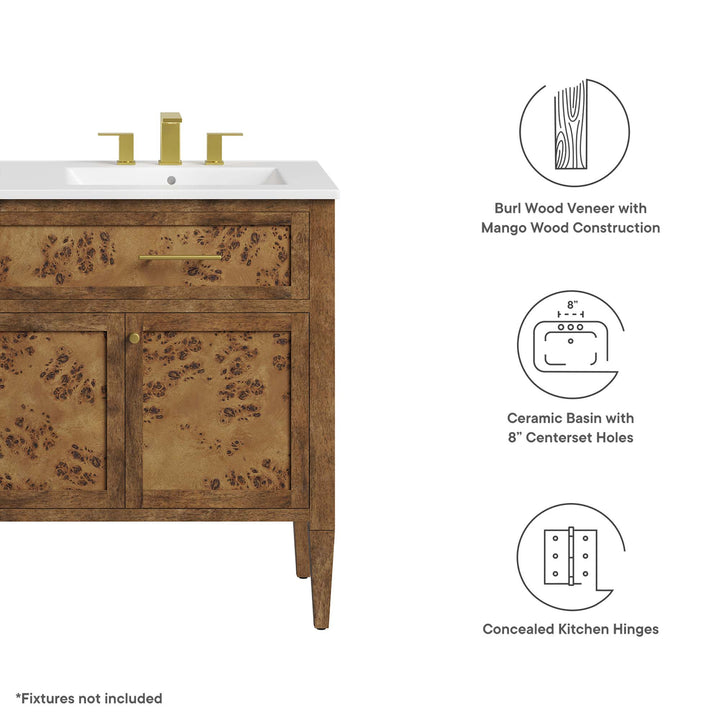 Emerson 48" Wood Double Sink Bathroom Vanity