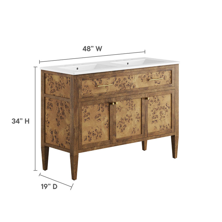 Emerson 48" Wood Double Sink Bathroom Vanity