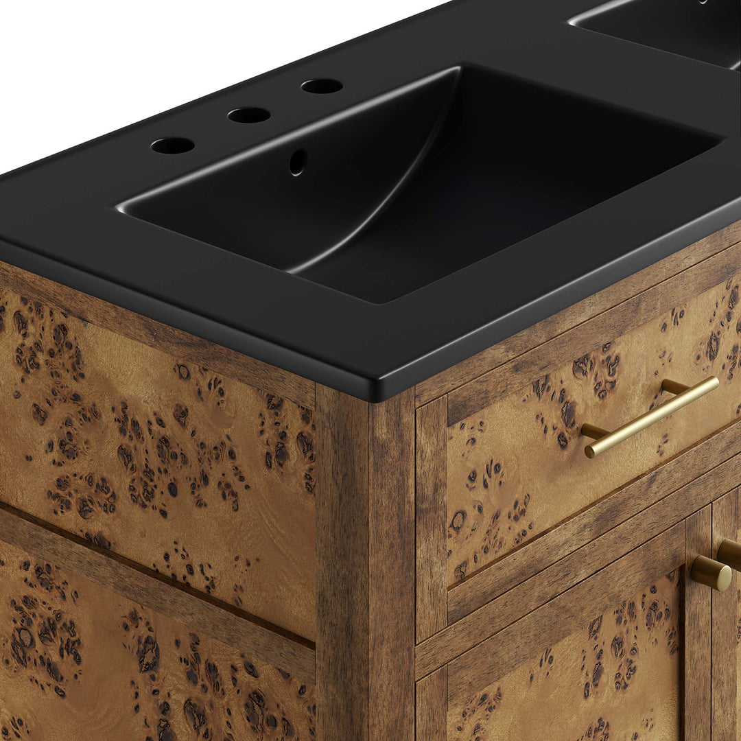 Elysium 48" Walnut Double Sink Washstand Vanity