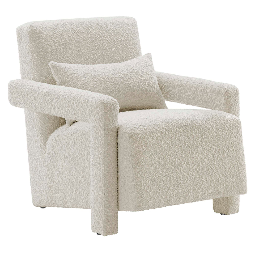 Mosaic Boucle Upholstered Armchair