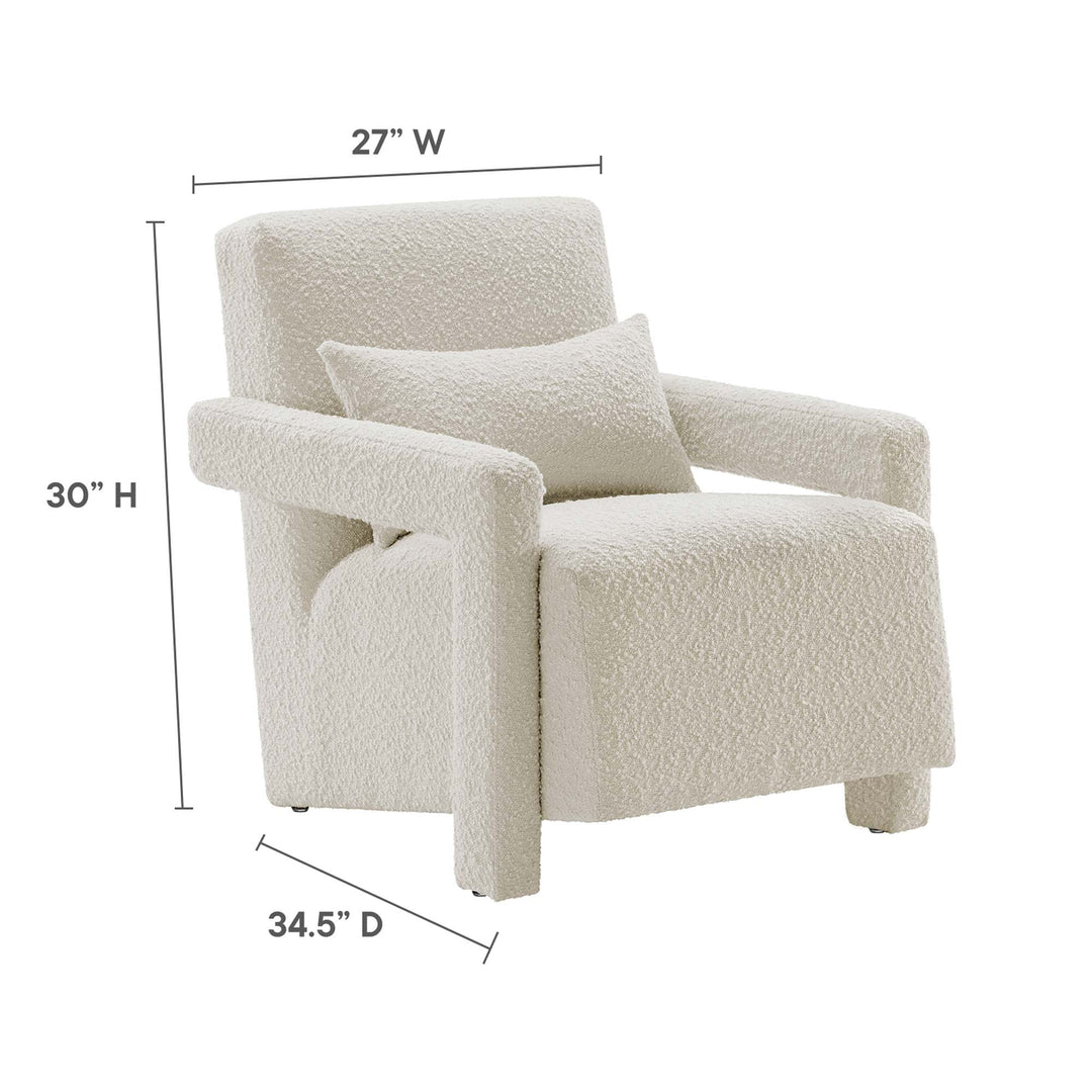 Mosaic Boucle Upholstered Armchair