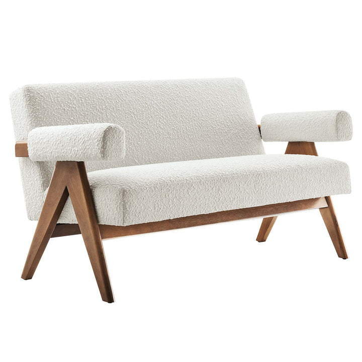 Luna Boucle Fabric Loveseat