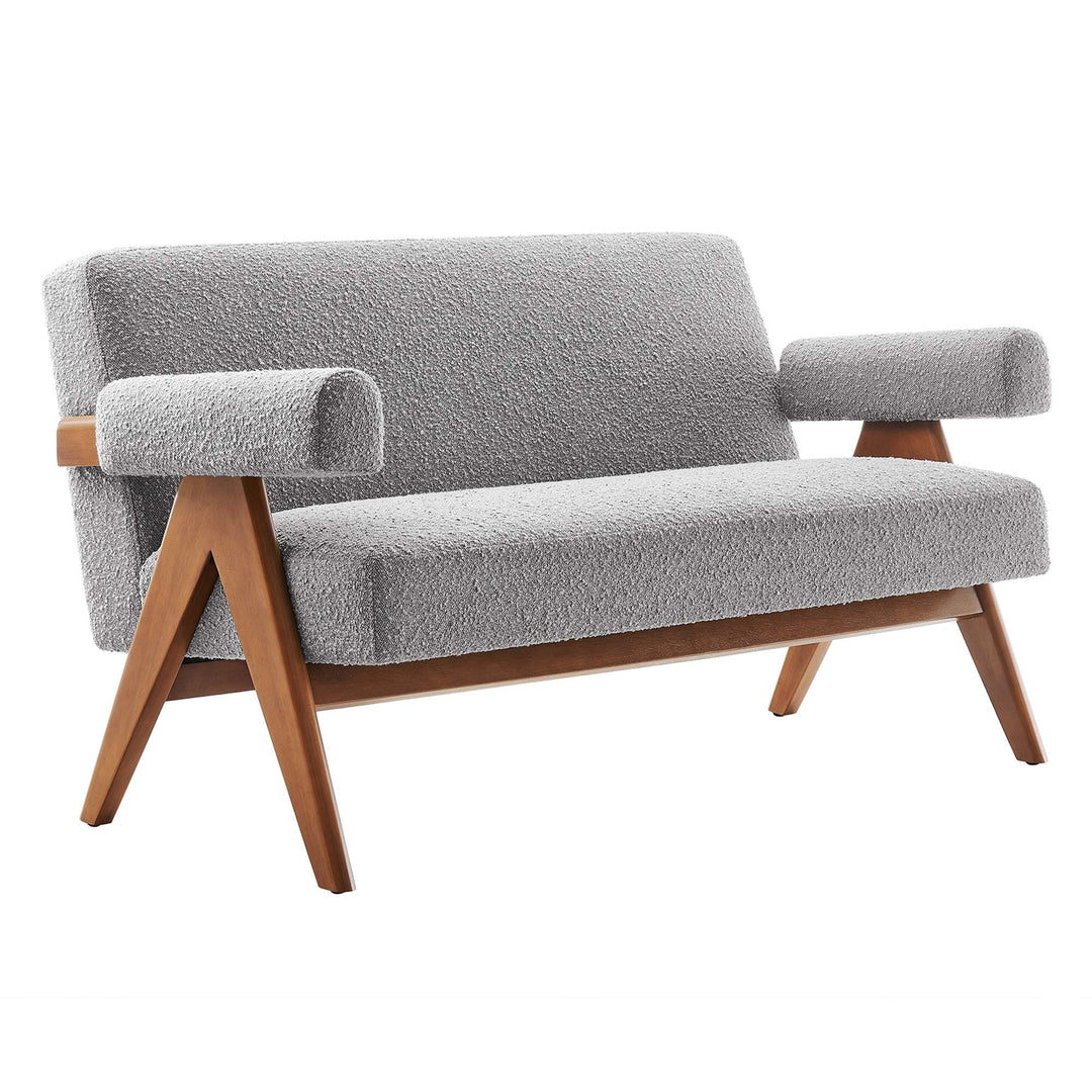 Luna Boucle Fabric Loveseat