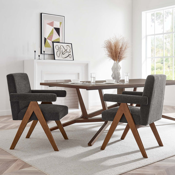 Luna Linen Dining Room Chair Set of 2