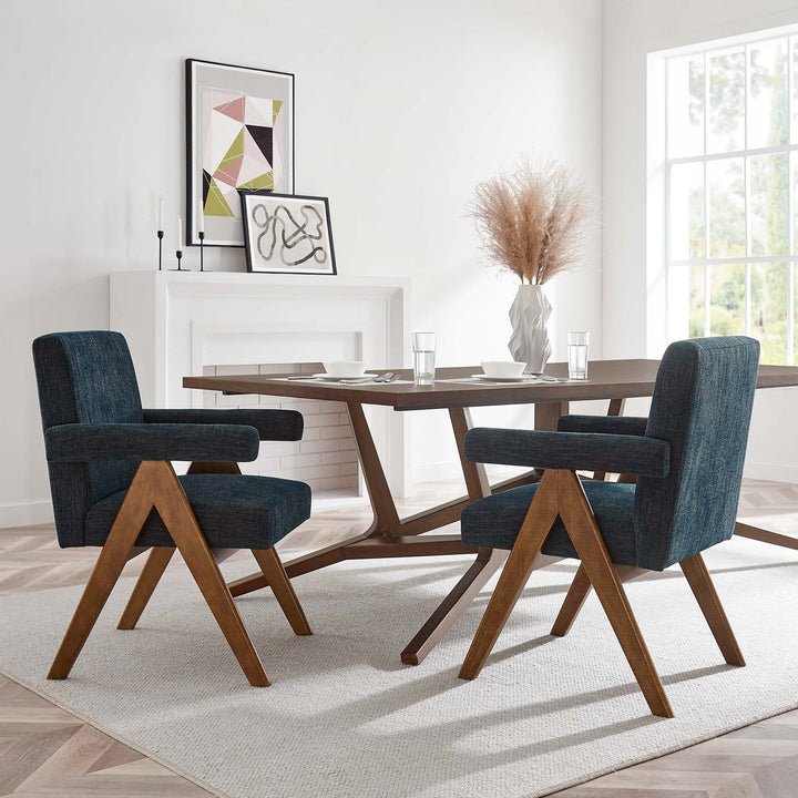 Luna Linen Dining Room Chair Set of 2